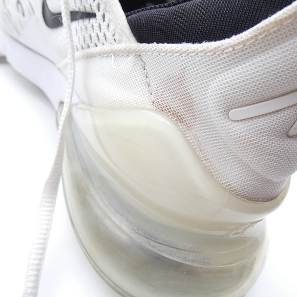 Nike Air Max 270 AH8050-100 Mens US 12 Running Shoes White Black Mesh Sneakers - Picture 10 of 11
